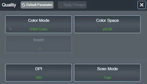 Scan Wizard Size Function
