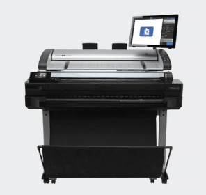 large format scanner with printer view