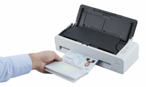 Fujitsu fi-800R scanner with passport