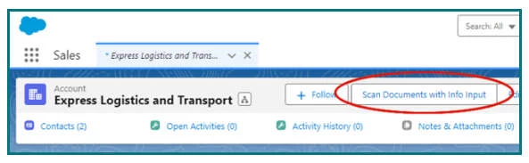 Info Input SalesForce Integration