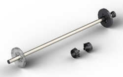 Roll feed spindle